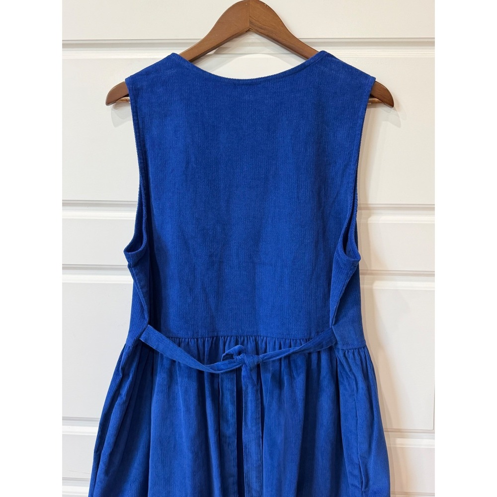 Appleseed's Royal Blue Corduroy Button Front Maxi Dress Large Cottagecore - Picture 7 of 11